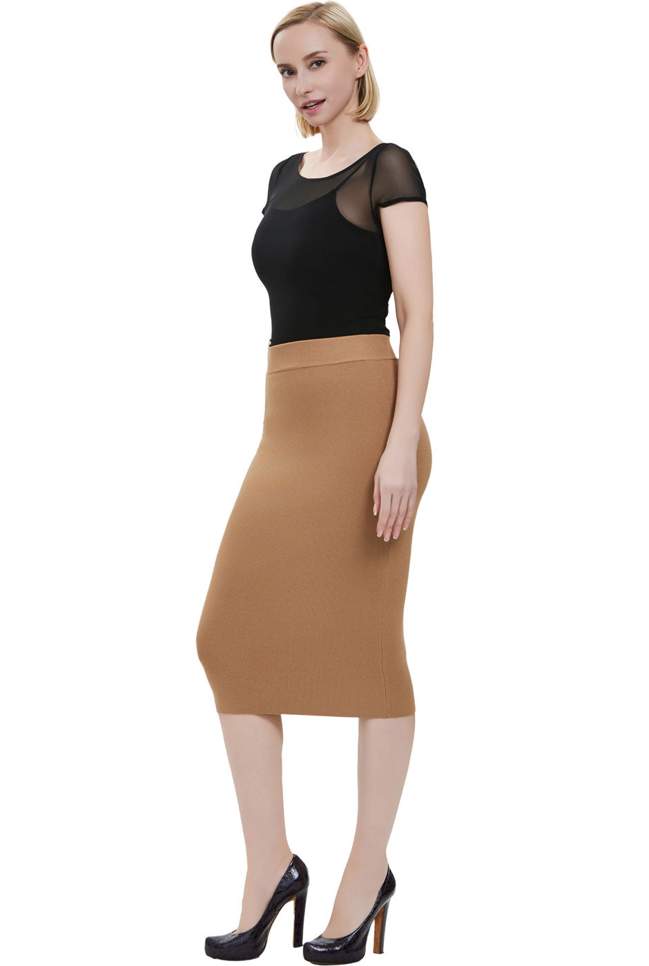 Kimi + Kai Women Knit Pencil Skirt