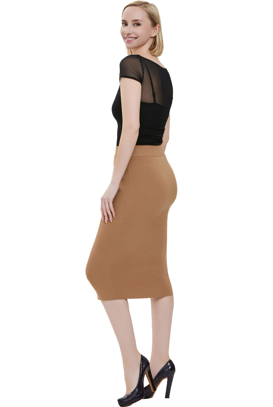 Kimi + Kai Women Knit Pencil Skirt