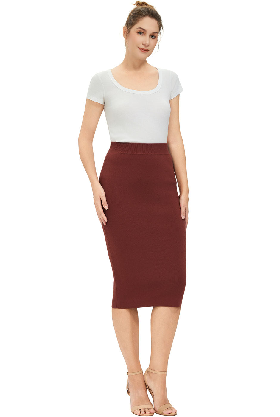 Kimi + Kai Women Knit Pencil Skirt