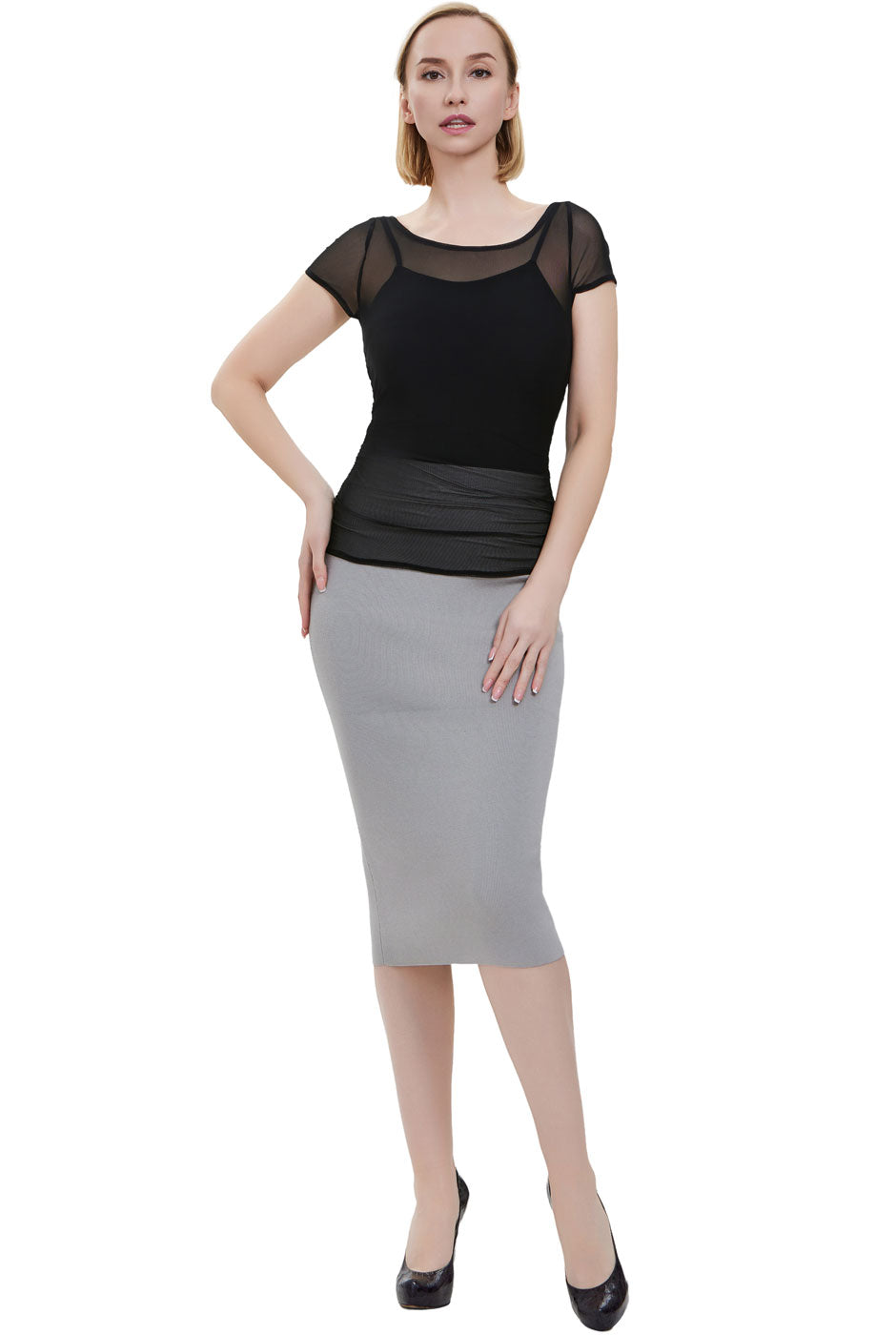 Kimi + Kai Women Knit Pencil Skirt