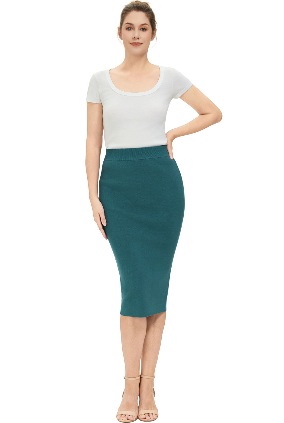 Kimi + Kai Women Knit Pencil Skirt