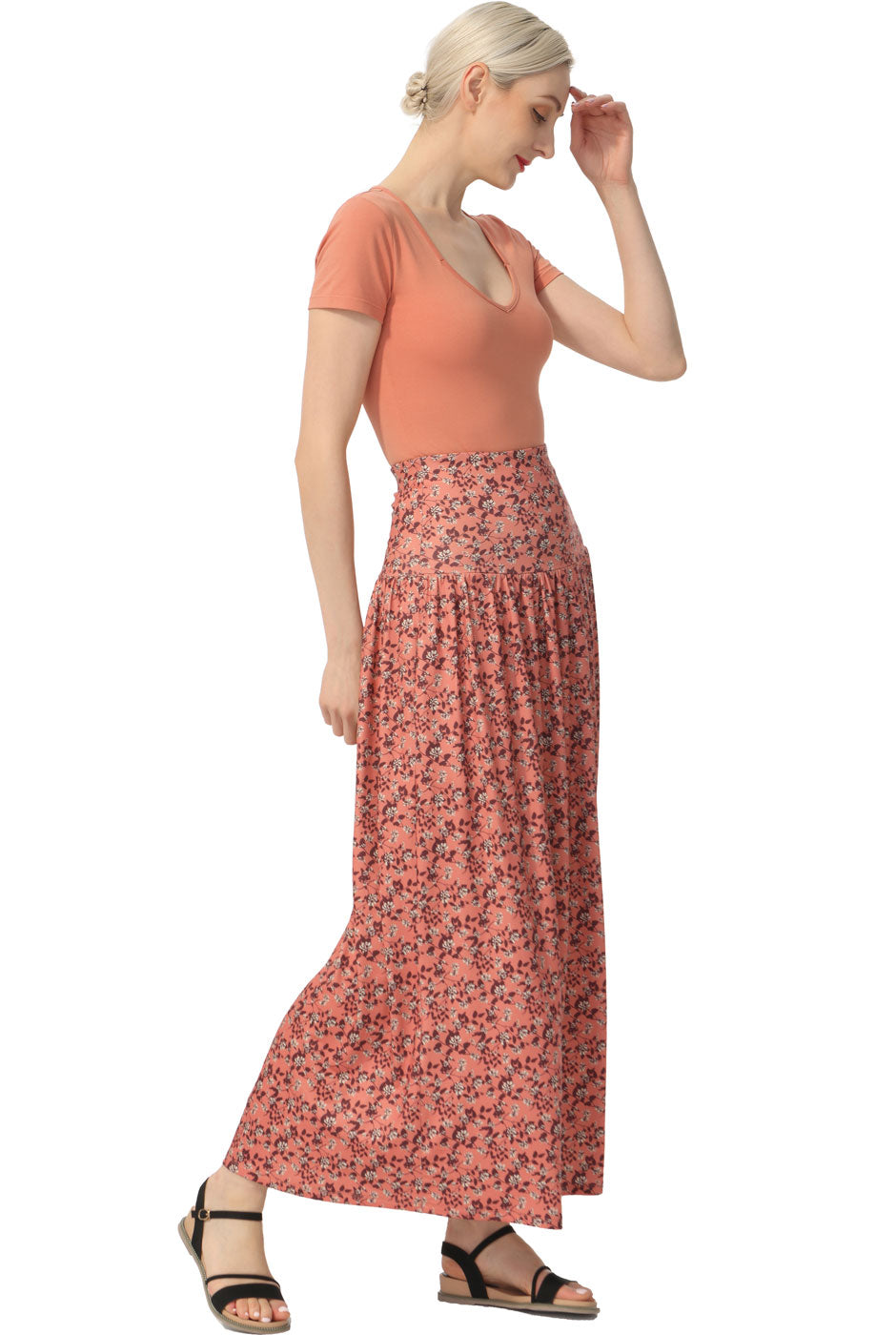 Kimi + Kai Women Tiered Maxi Skirt