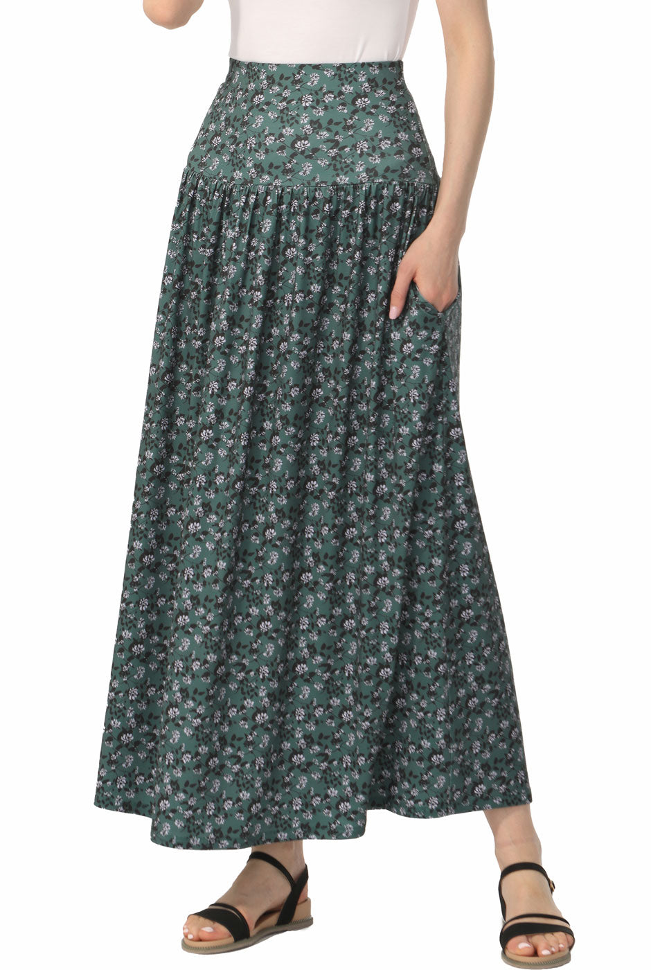 Kimi + Kai Women Tiered Maxi Skirt