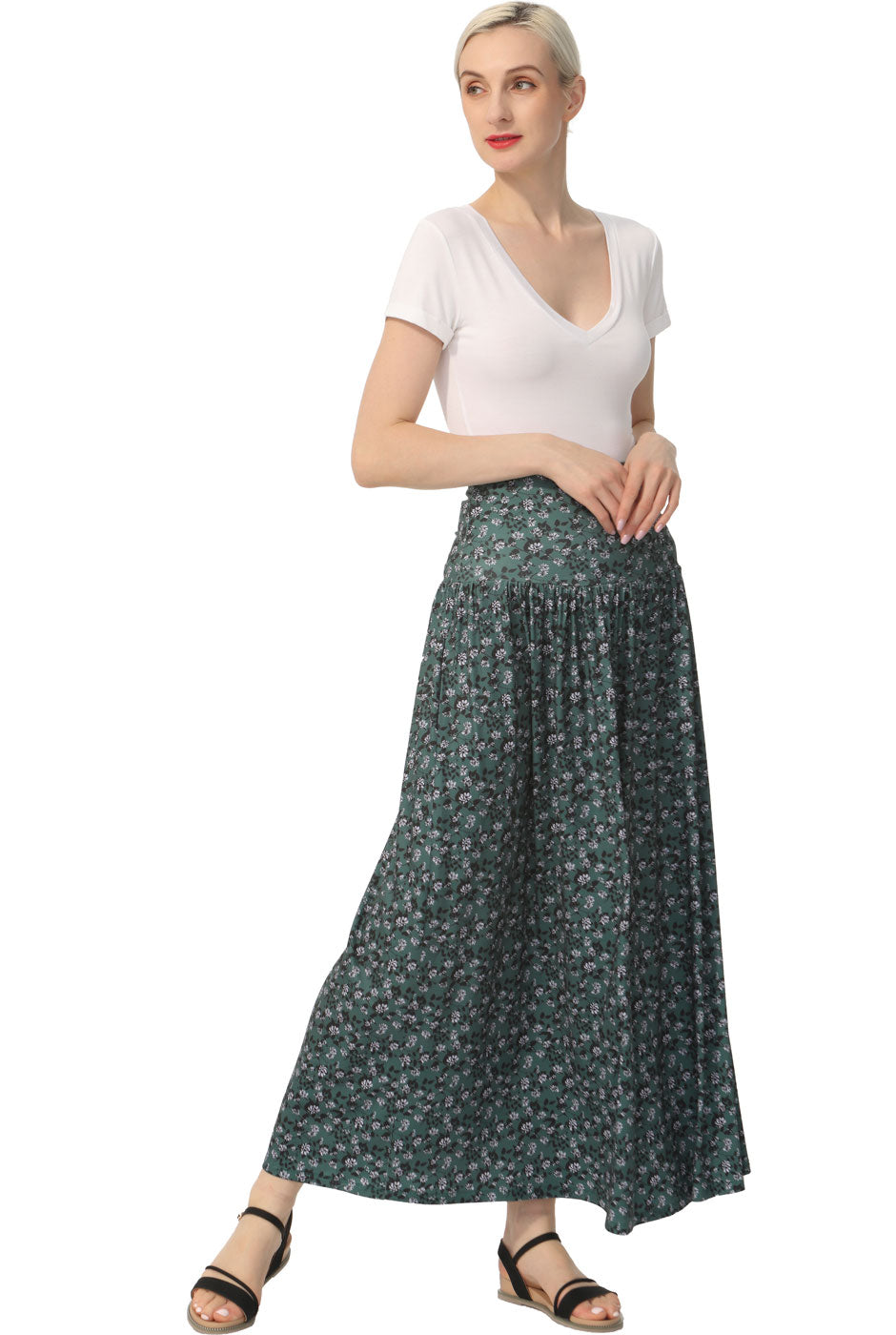 Kimi + Kai Women Tiered Maxi Skirt