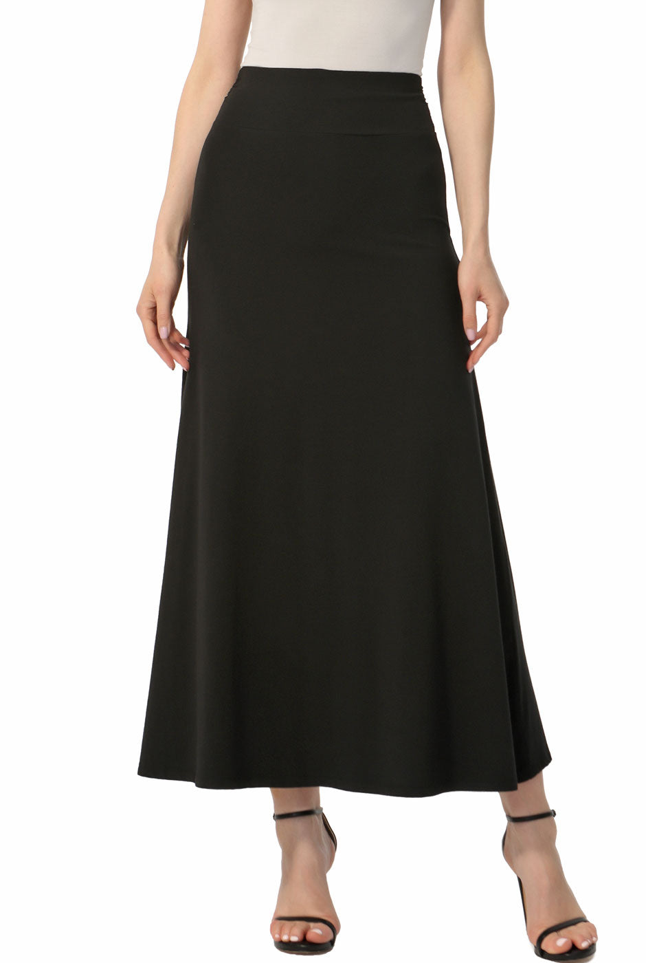 Kimi + Kai Women Waist Ruched Maxi Skirt