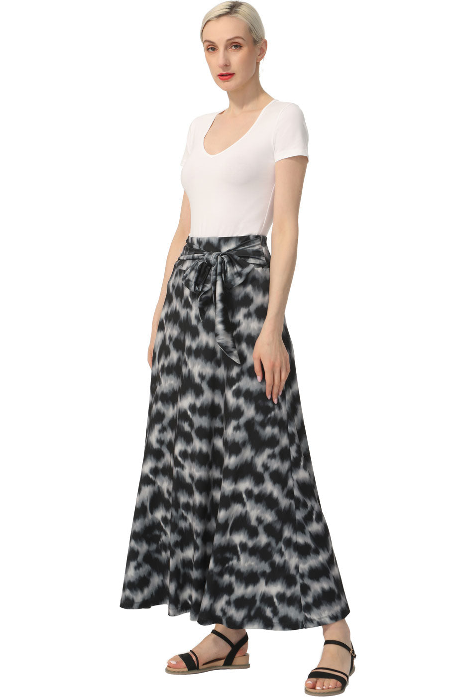 Kimi + Kai Women Belted Maxi Skirt