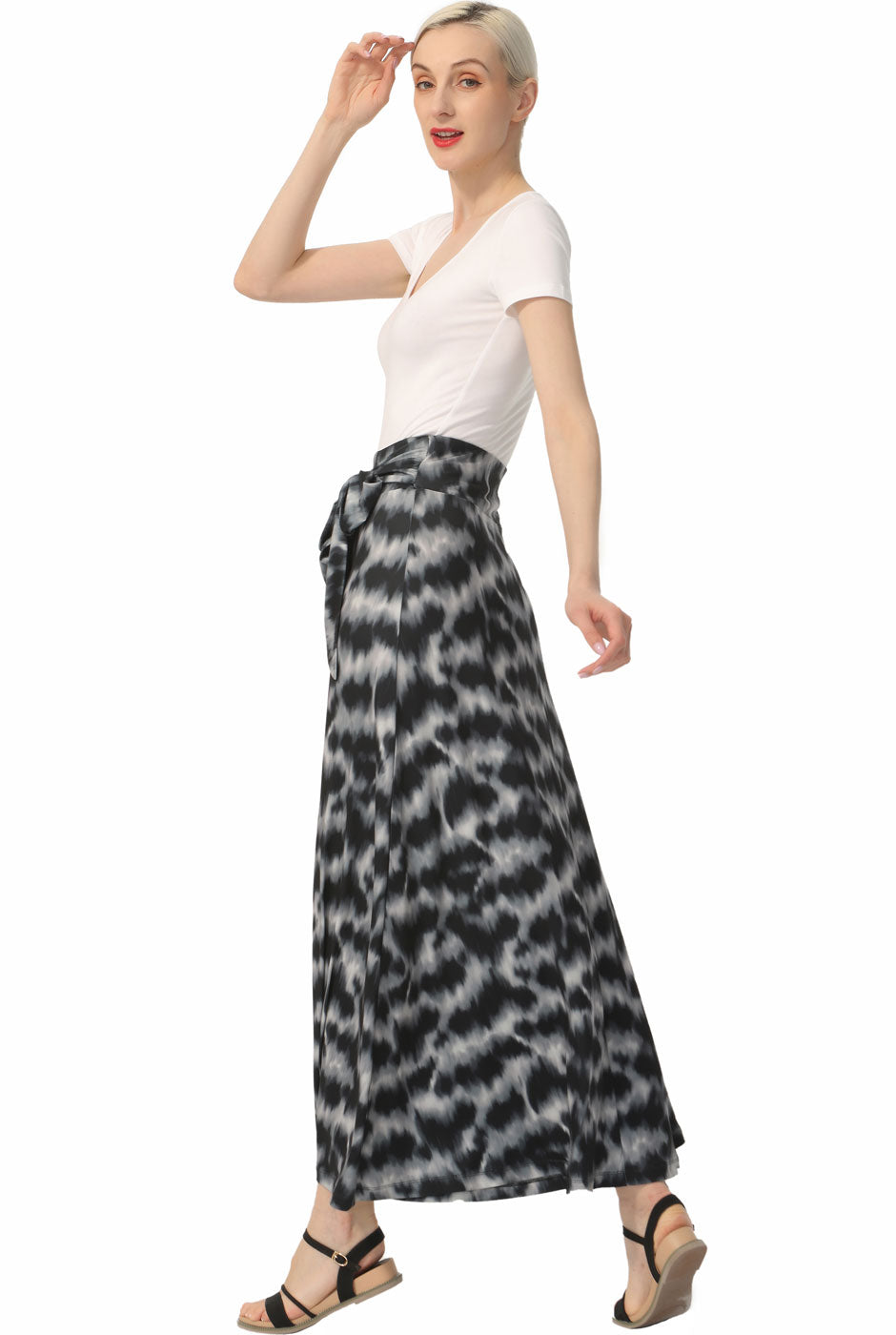 Kimi + Kai Women Belted Maxi Skirt