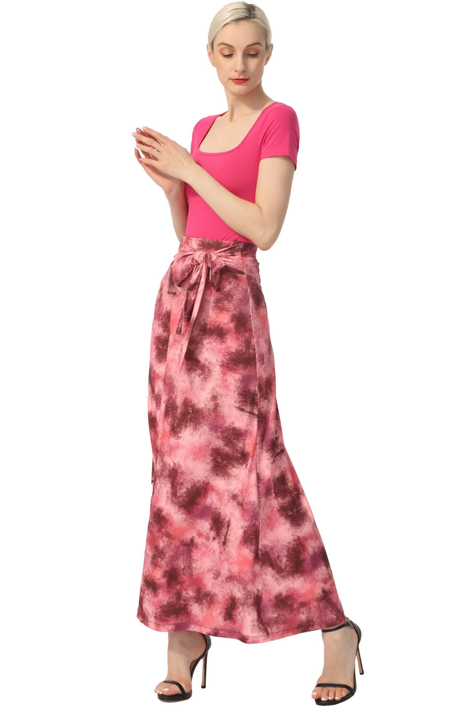 Kimi + Kai Women Belted Maxi Skirt