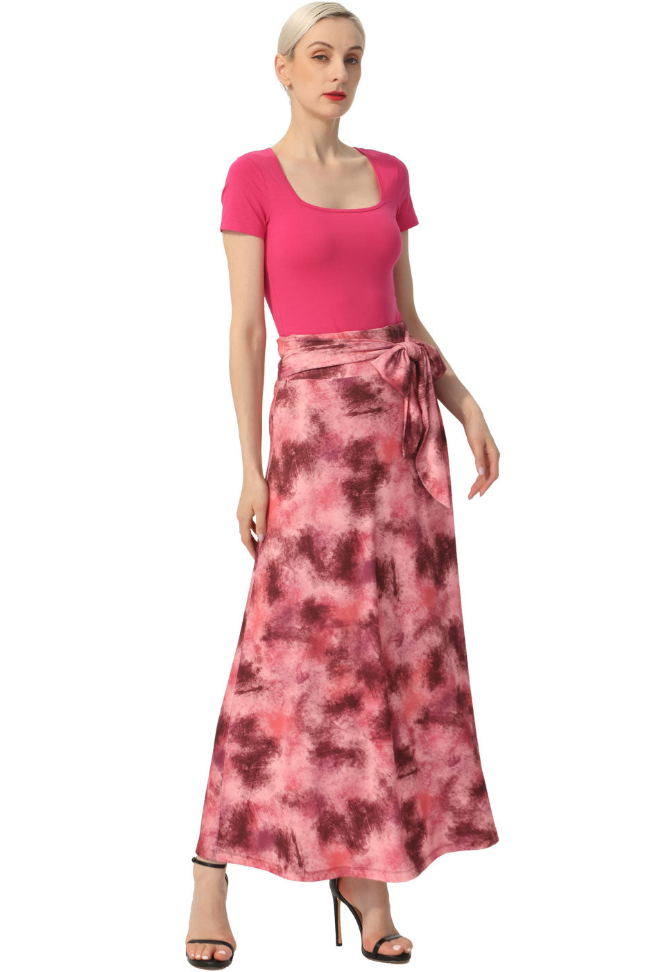 Kimi + Kai Women Belted Maxi Skirt