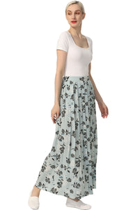 Kimi + Kai Women Print Box Pleat Maxi Skirt