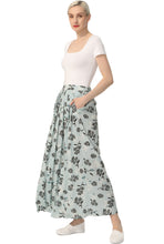 Load image into Gallery viewer, Kimi + Kai Women Print Box Pleat Maxi Skirt