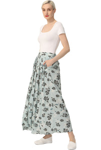 Kimi + Kai Women Print Box Pleat Maxi Skirt