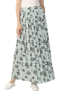 Kimi + Kai Women Print Box Pleat Maxi Skirt