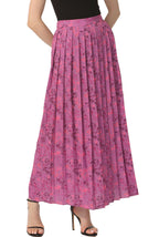 Kimi + Kai Women Print Box Pleat Maxi Skirt