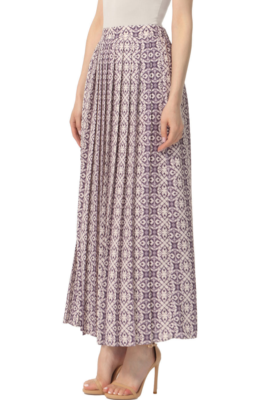 Kimi + Kai Women Print Box Pleat Maxi Skirt