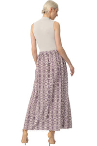 Kimi + Kai Women Print Box Pleat Maxi Skirt