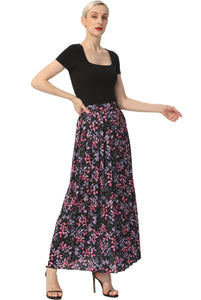 Kimi + Kai Women Print Box Pleat Maxi Skirt