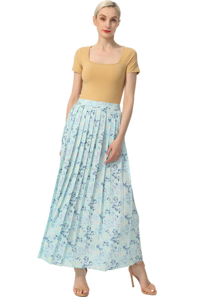 Kimi + Kai Women Print Box Pleat Maxi Skirt