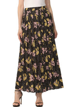 Load image into Gallery viewer, Kimi + Kai Women Print Box Pleat Maxi Skirt