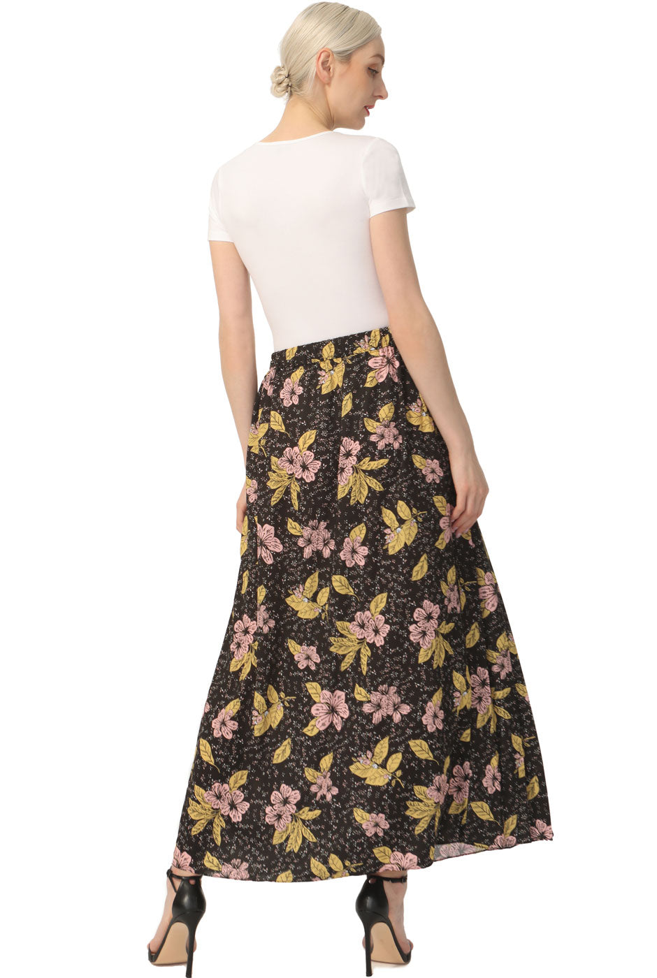 Kimi + Kai Women Print Box Pleat Maxi Skirt