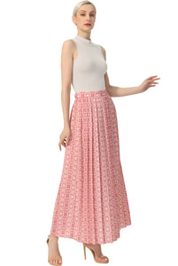 Kimi + Kai Women Print Box Pleat Maxi Skirt