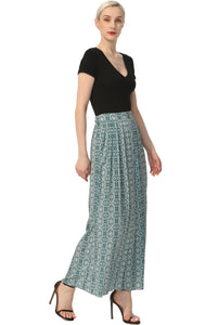 Kimi + Kai Women Print Box Pleat Maxi Skirt