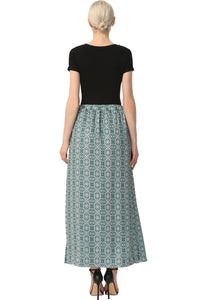 Kimi + Kai Women Print Box Pleat Maxi Skirt