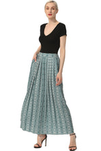 Load image into Gallery viewer, Kimi + Kai Women Print Box Pleat Maxi Skirt