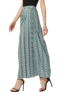 Kimi + Kai Women Print Box Pleat Maxi Skirt