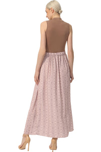 Kimi + Kai Women Print Box Pleat Maxi Skirt