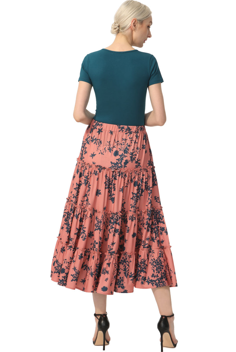 Kimi + Kai Women Tiered Midi Skirt