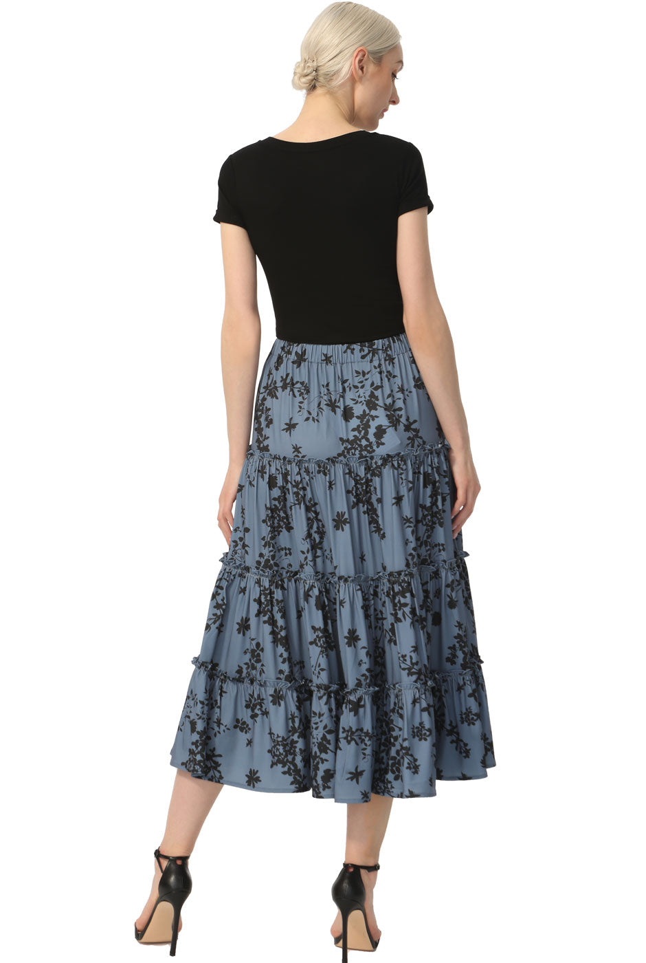 Kimi + Kai Women Tiered Midi Skirt