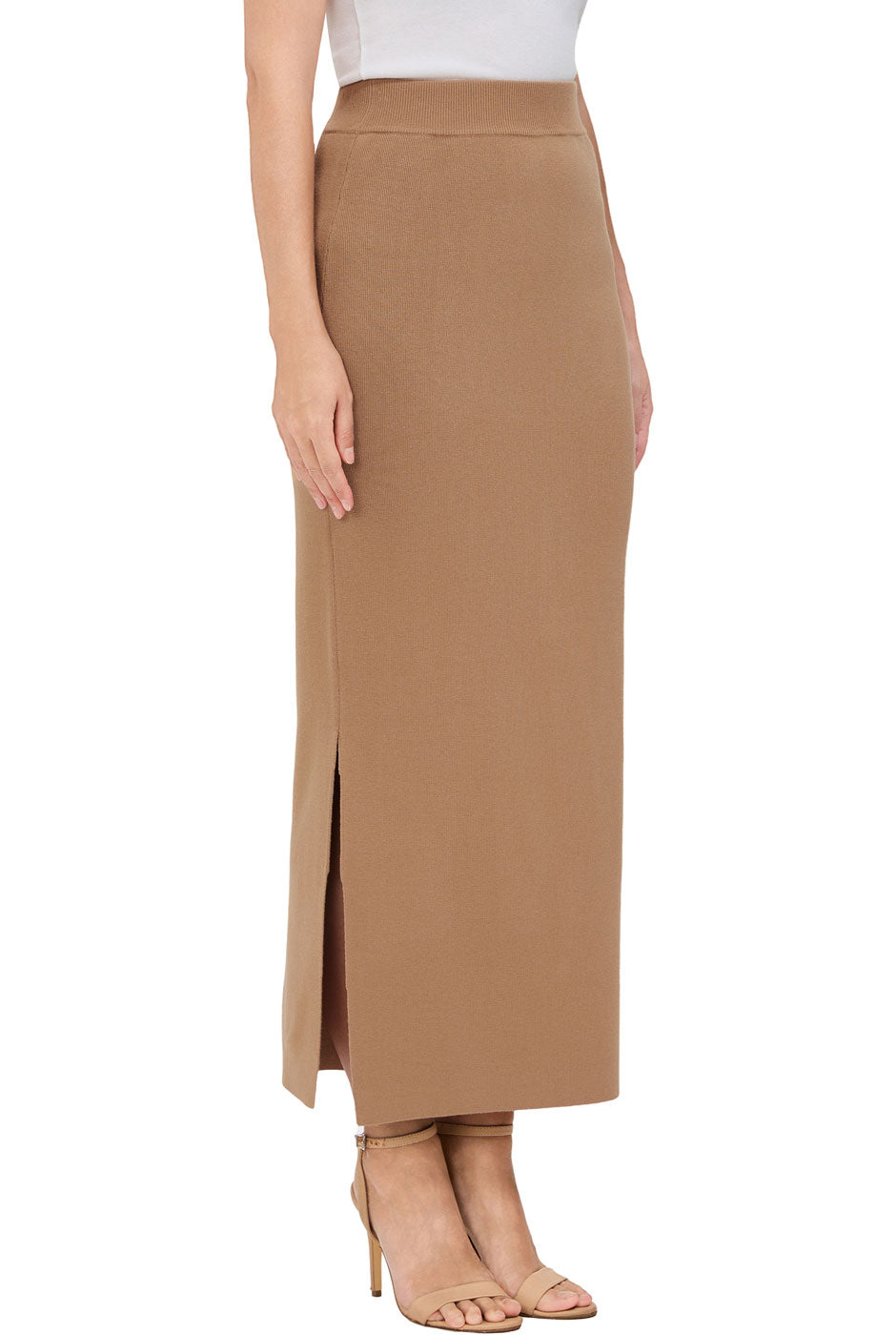 Kimi + Kai Women Side Slit Knit Maxi Skirt