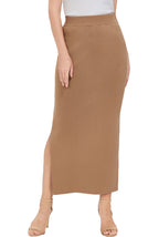 Kimi + Kai Women Side Slit Knit Maxi Skirt