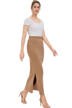 Kimi + Kai Women Side Slit Knit Maxi Skirt