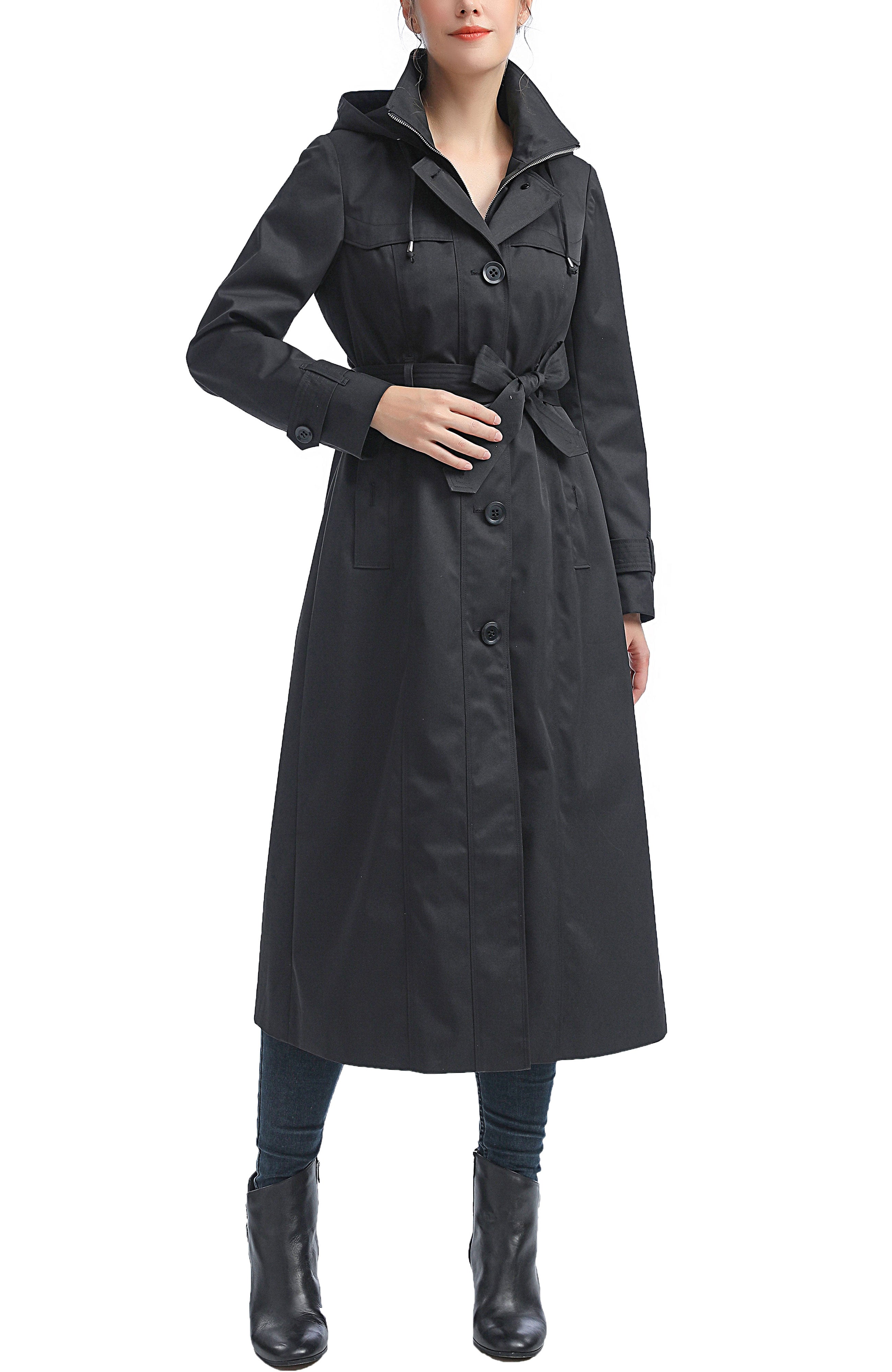 Kimi + Kai Women's "Aine“ Hooded Long Rain Coat