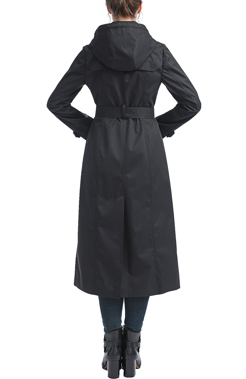 Kimi + Kai Women's "Aine“ Hooded Long Rain Coat
