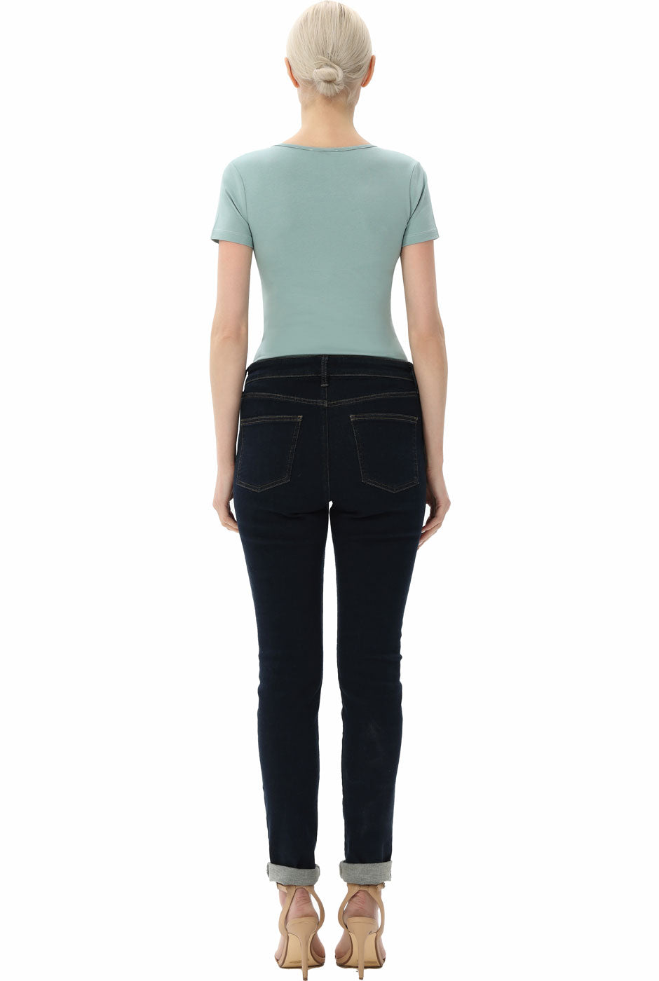 Kimi + Kai Women's Sweetheart Neck Basic Bodysuit