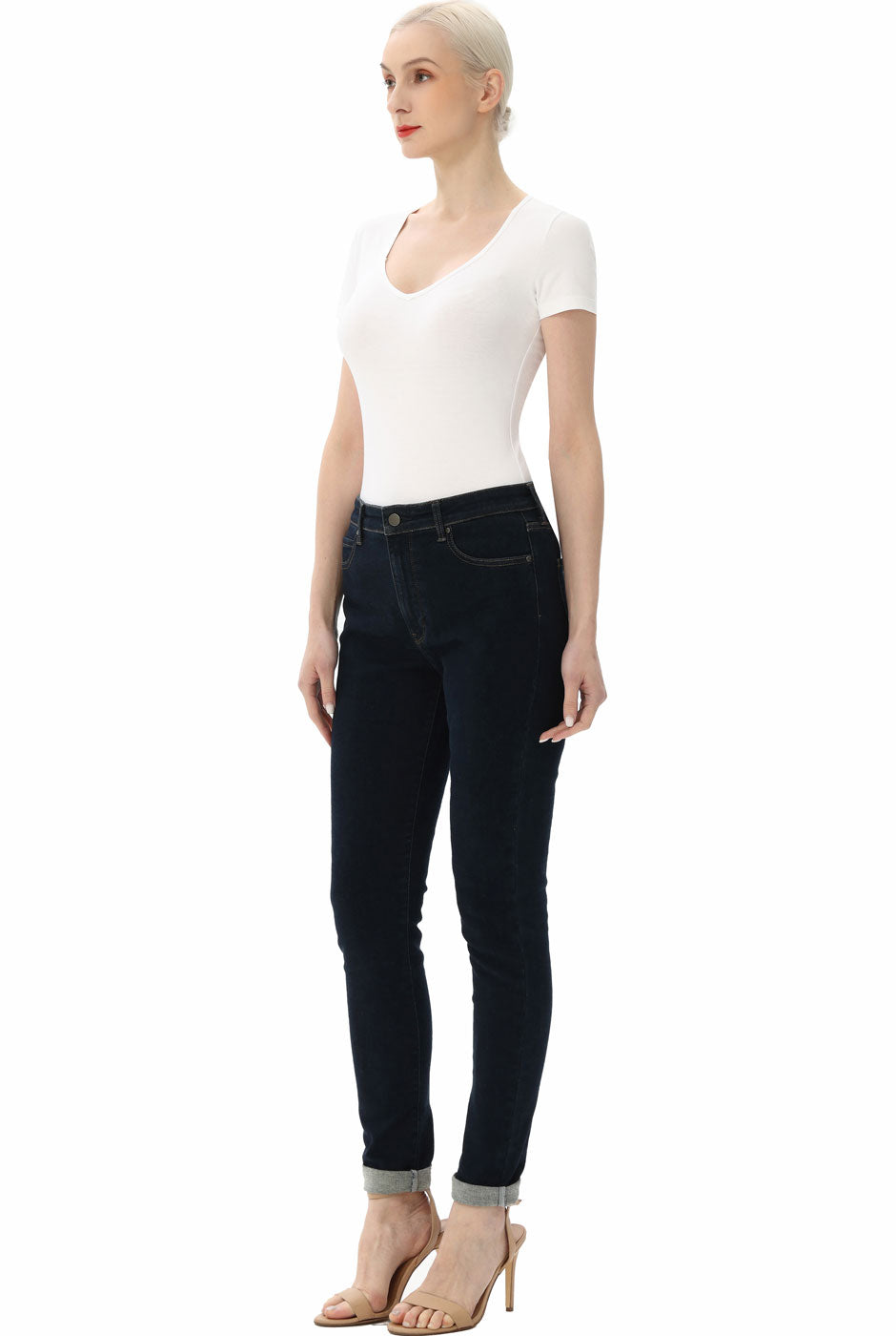 Kimi + Kai Women's Sweetheart Neck Basic Bodysuit