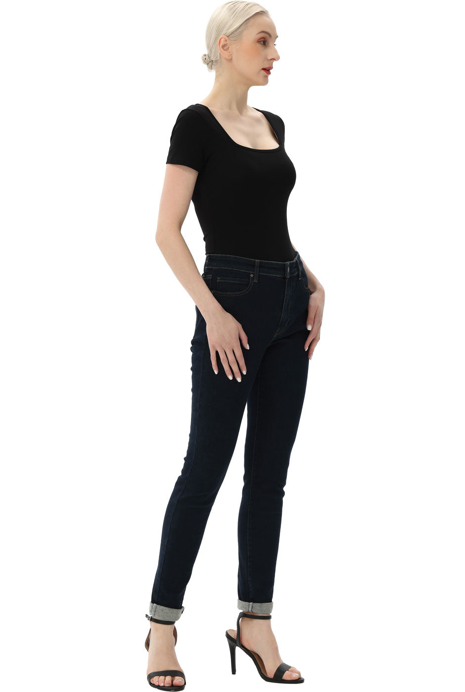 Kimi + Kai Women's Square Neck Basic Bodysuit