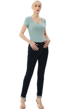Kimi + Kai Women's U-Neck Basic Bodysuit