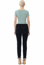 Kimi + Kai Women's U-Neck Basic Bodysuit