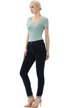 Kimi + Kai Women's U-Neck Basic Bodysuit