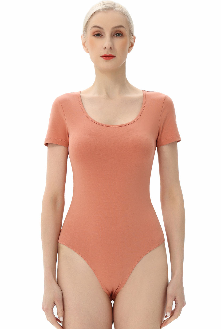 Kimi + Kai Women's U-Neck Basic Bodysuit