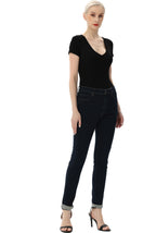 Kimi + Kai Women's V-Neck Basic Bodysuit