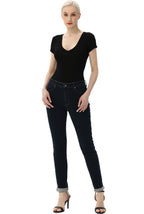 Kimi + Kai Women's V-Neck Basic Bodysuit