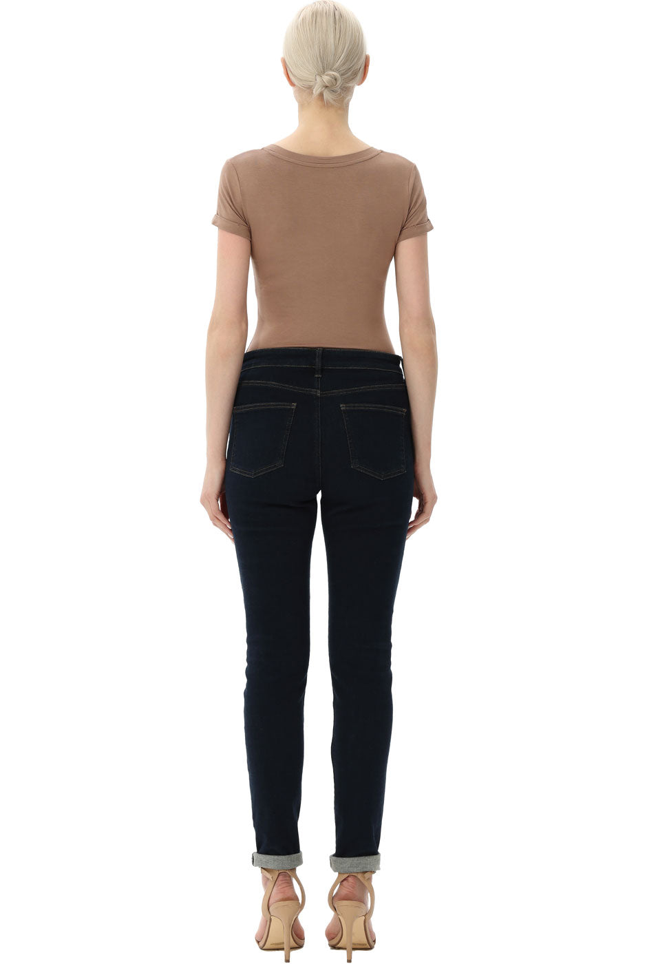 Kimi + Kai Women's V-Neck Basic Bodysuit