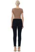 Kimi + Kai Women's V-Neck Basic Bodysuit