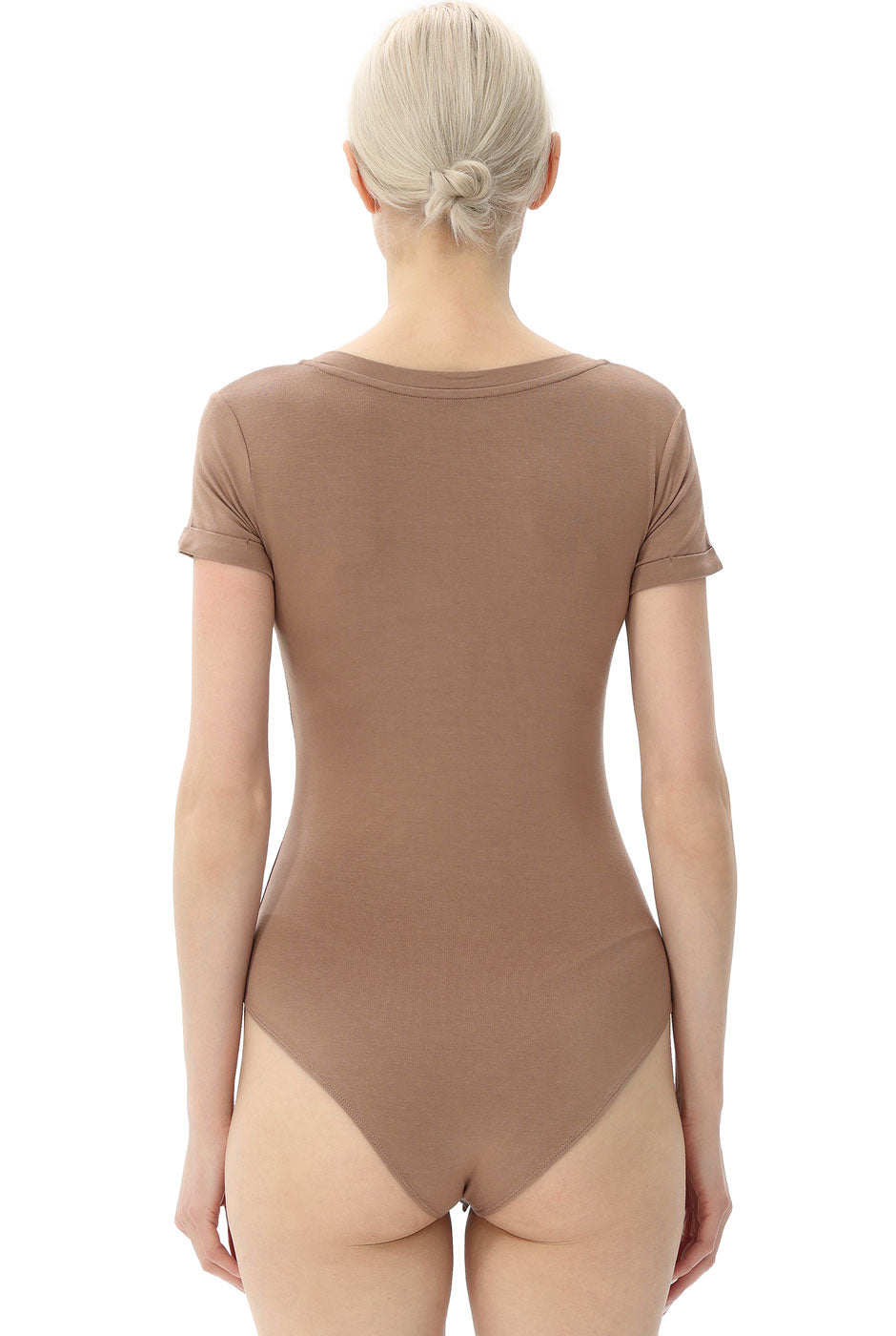 Kimi + Kai Women's V-Neck Basic Bodysuit