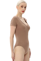 Kimi + Kai Women's V-Neck Basic Bodysuit